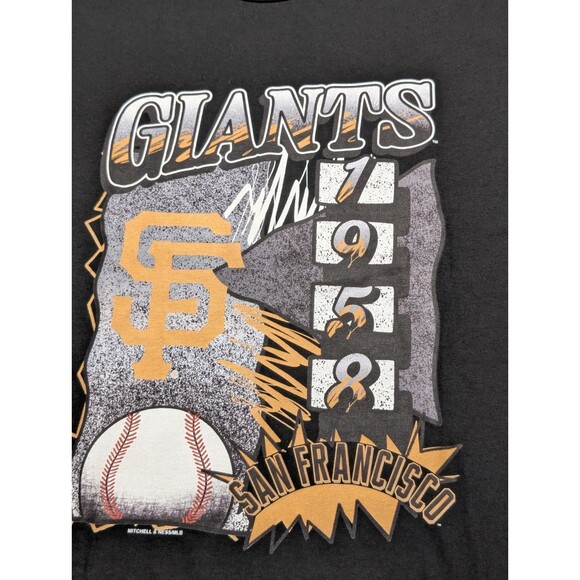 NWT San Francisco Giants MLB Baseball Retro 1958 Men's Black T-shirt Sz Medium - Picture 3 of 6